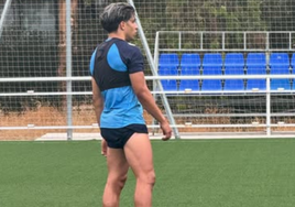 Haitam, en la Ciudad Deportiva del Málaga.