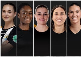 De izquierda a derecha: Piñeira, Clabel, Barros, Romero y Campos.