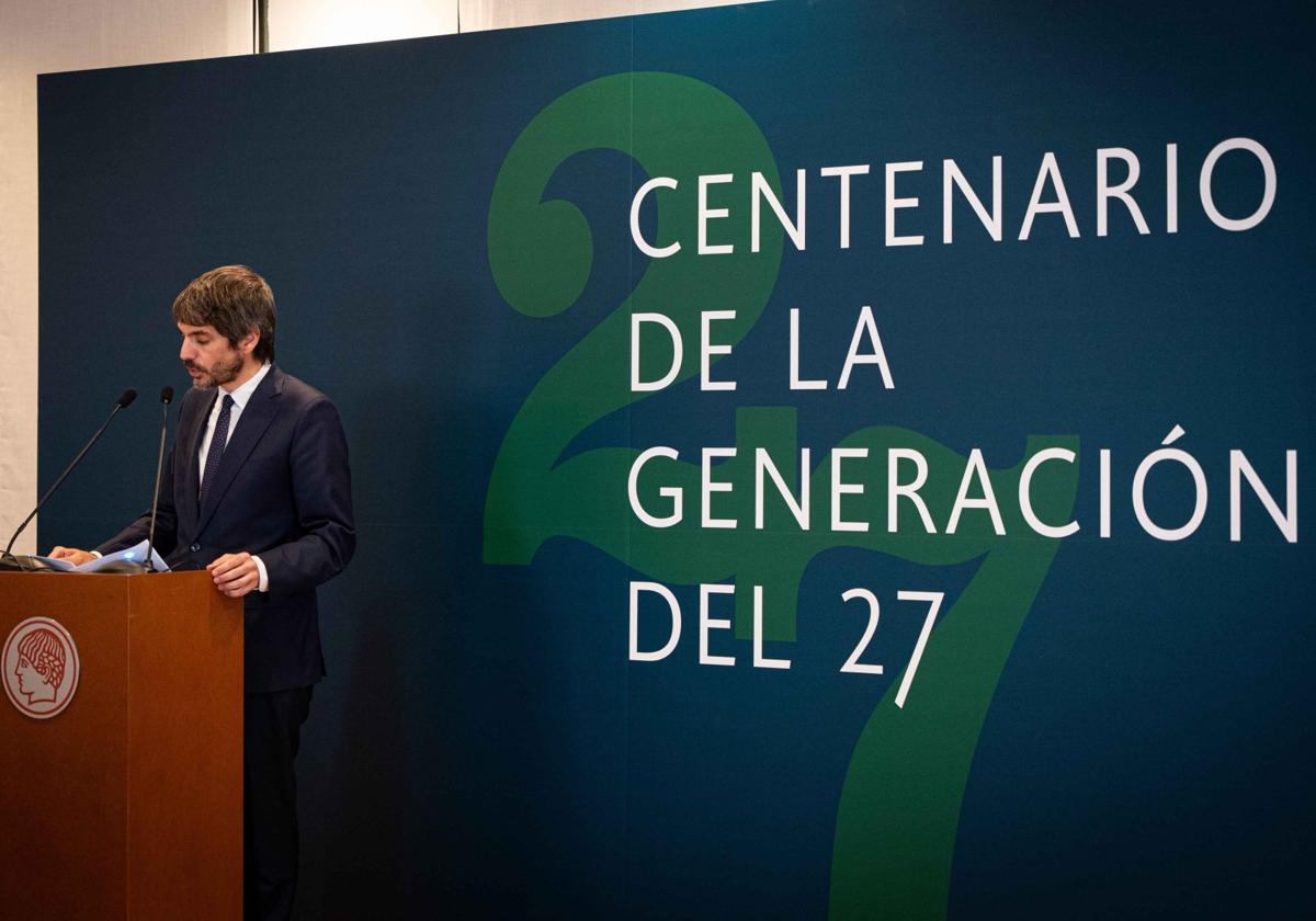 Urtasun, durante la presentación del centenario.