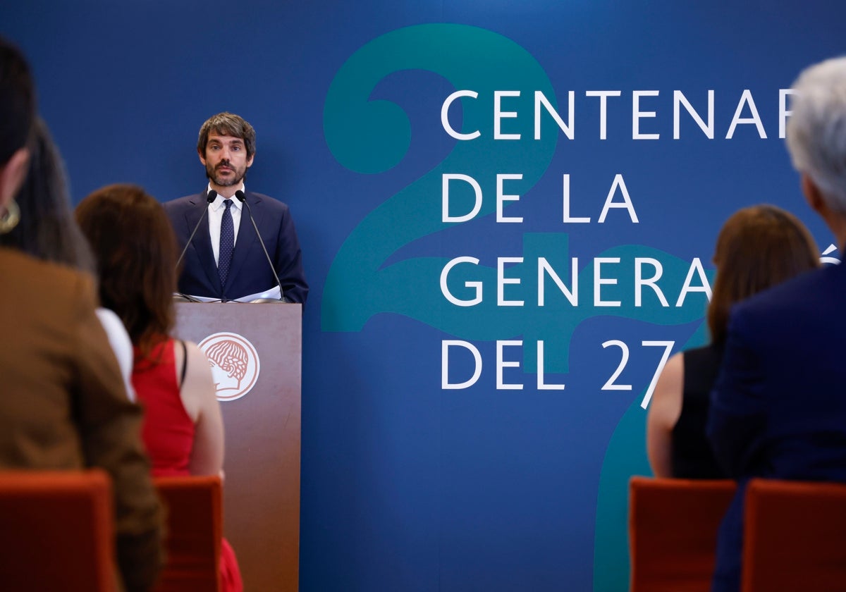 Urtasun, en la presentación oficial de los actos por el Centenario de la Generación del 27.