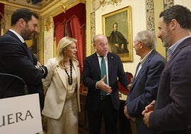 Antonio García, Carolina España, Manuel Barón, Felipe Romera y José Ramón Carmona este viernes en Antequera