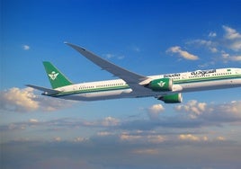 Vista de uno de los aviones de la flota de Saudia Airlines.