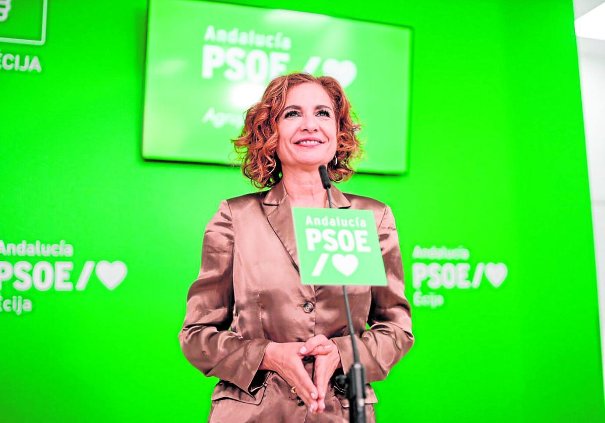 María Jesús Montero, ayer en un acto del PSOE-A en la localidad sevillana de Écija.