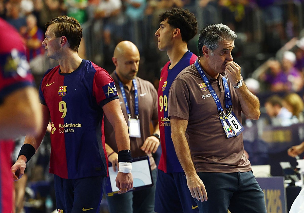 Antonio Carlos Ortega, cabizbajo en la semifinal jugada el sábado en Colonia ante el Magdeburgo.