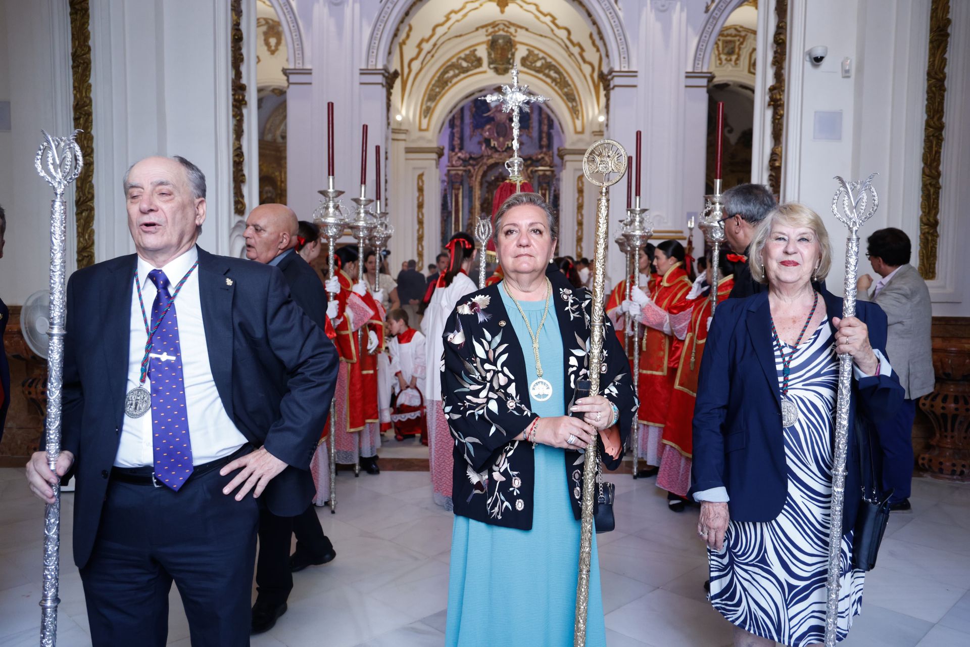 San Ciriaco y Santa Paula, los Patronos de Málaga, en procesión