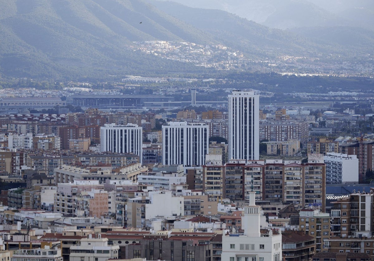 Vista del distrito de Cruz del Humilladero, con los nuevos edificios de Santa Rufina.