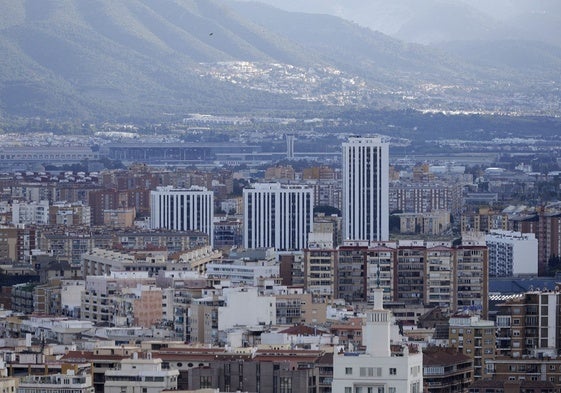 Vista del distrito de Cruz del Humilladero, con los nuevos edificios de Santa Rufina.