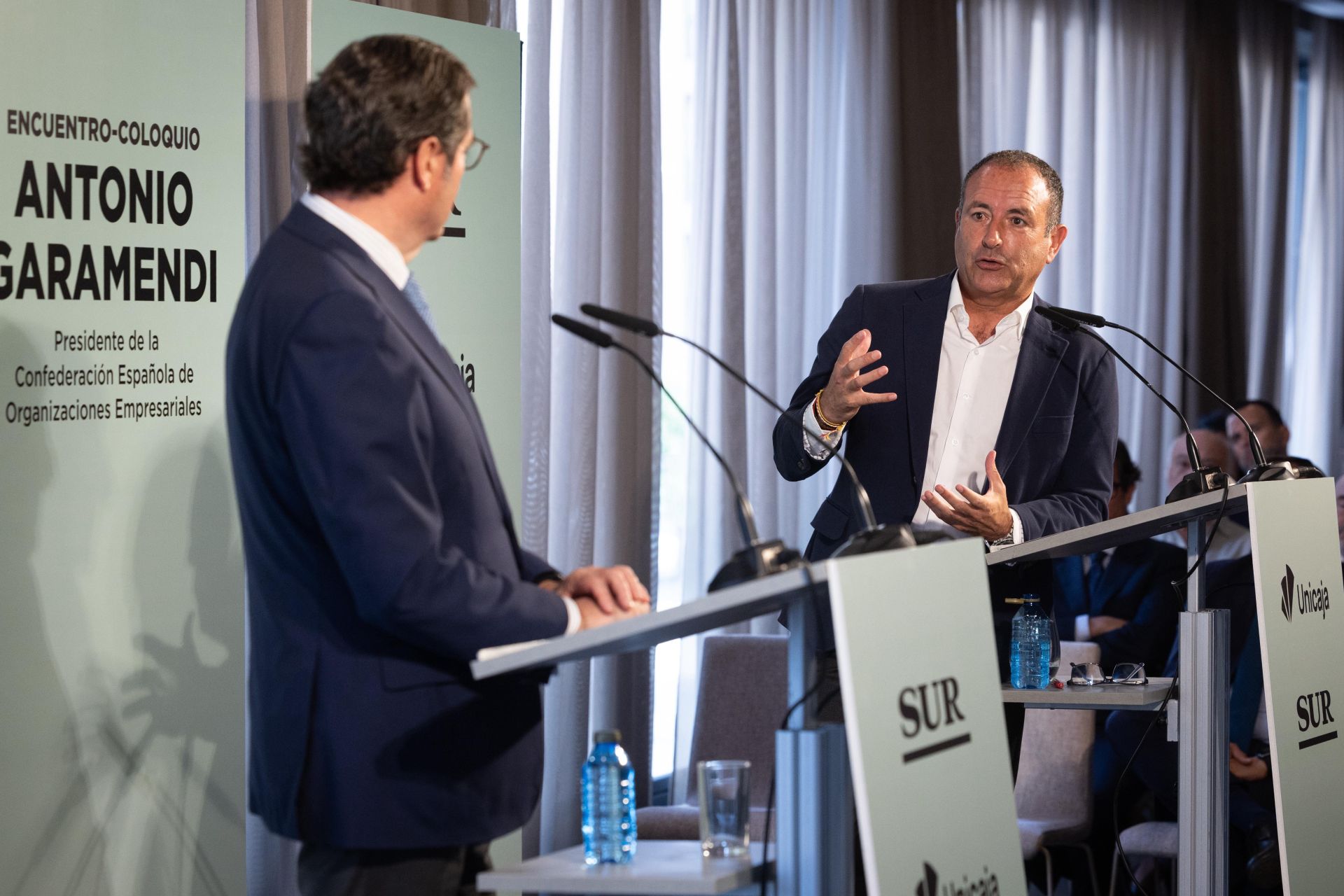 El foro SUR con el presidente de la CEOE, Antonio Garamendi, en imágenes