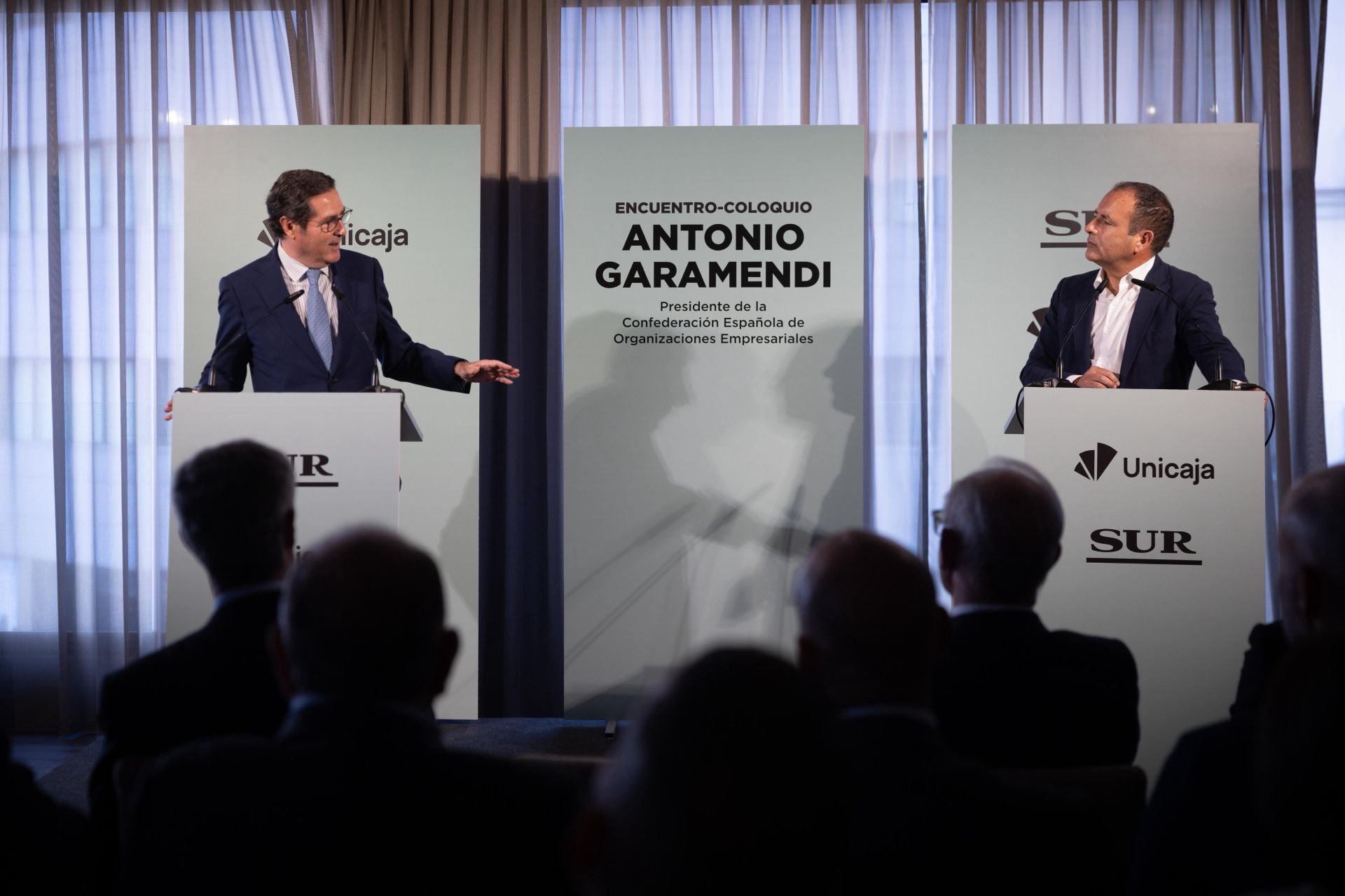 El foro SUR con el presidente de la CEOE, Antonio Garamendi, en imágenes