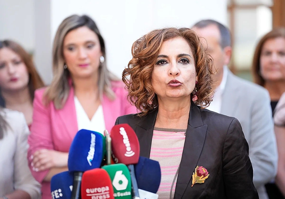 María Jesús Montero, días atrás en el Parlamento de Andalucía.