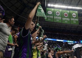 Aficionados del Unicaja durante un partido.