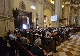 Aspecto de la Catedral en el estreno de la cantata Sacra Vinum Vitae