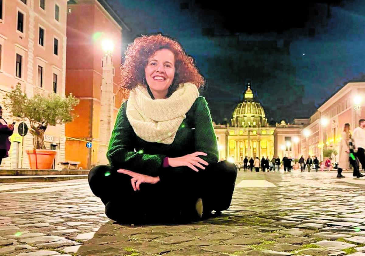Angelines Morales, nueva presidenta de la Acción Católica General de Málaga, en una imagen en Roma.