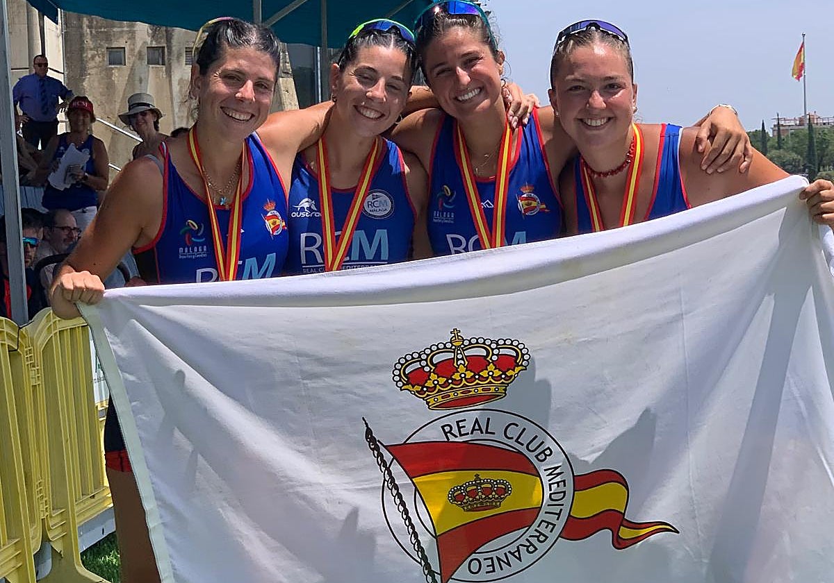 Medallistas de plata del Real Club Mediterráneo en el Campeonato de España.