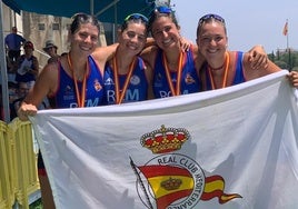 Medallistas de plata del Real Club Mediterráneo en el Campeonato de España.