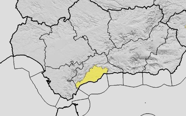 Zona de Málaga en aviso amarillo por calor, este miércoles 25 de junio.