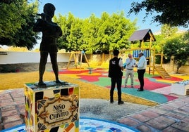 Imagen del nuevo aspecto que luce el parque en homenaje a Jaime Pimentel en Almayate.