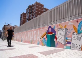 La imagen muestra el nuevo mural del IES Manuel Alcántara.
