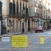 imagen de la calle Victoria, ya cortada al tráfico.