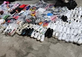 Imagen de las prendas intervenidas por la Policía Local de Nerja.