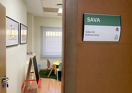 Sala de atención a víctimas del SAVA en una de sus sedes en los juzgados.