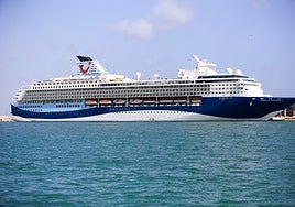 Vista del crucero 'Marella Explorer 2', que hará escala en Málaga.