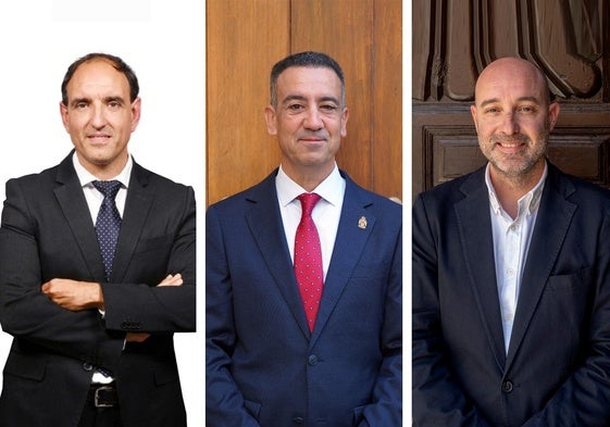 Rafael Romero (Fusionadas), José Antonio Compán (Cena) y Francisco Escámez (Sangre), nuevos hermanos mayores.