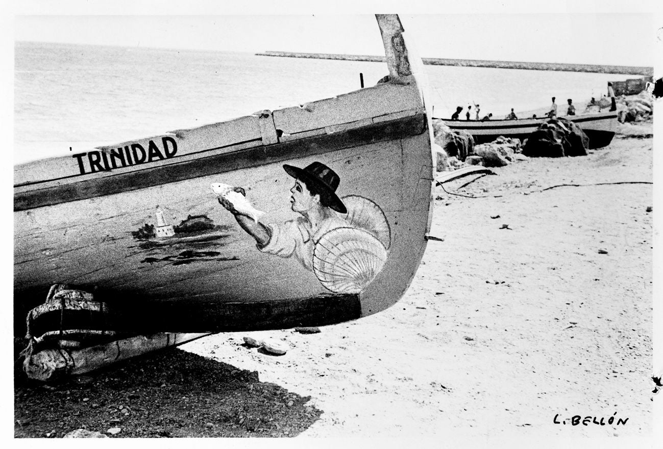 Pinturas populares de la barca «Trinidad» (en la aleta de babor). Luis Bellón (ca 1948)