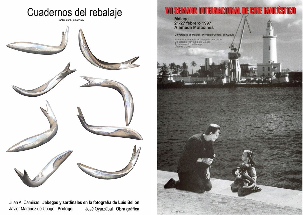 Portada y página interior del Nº 66 de Cuadernos del Rebalaje. José Oyarzabal