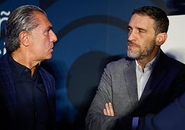 Scariolo e Ibon Navarro, durante un acto de la Fundación Unicaja en Málaga.