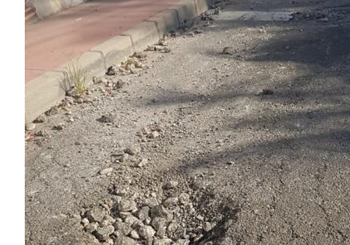 Un bache, en Cotomar.