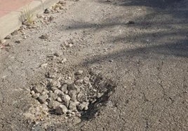 Un bache, en Cotomar.