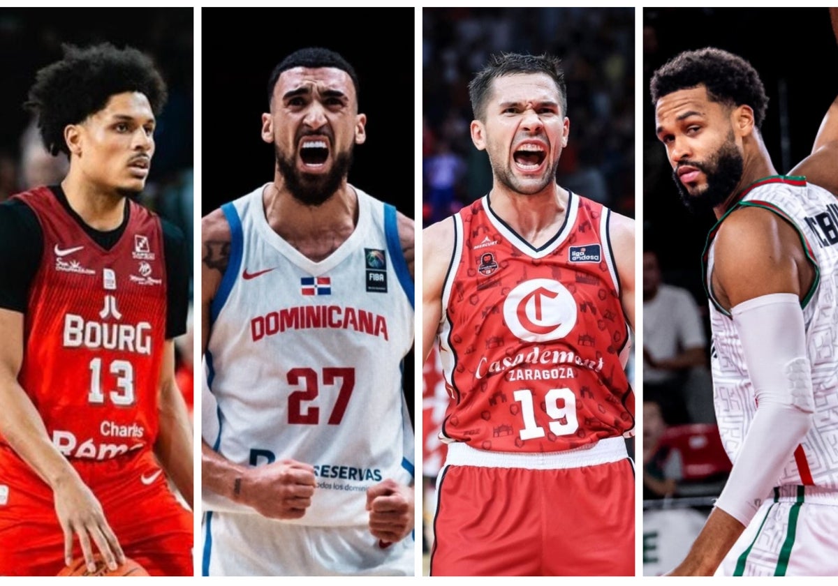 De izquierda a derecha: Castañeda, Duarte, Sulejmanovic y Webb, los cuatro fichajes.