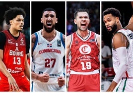 De izquierda a derecha: Castañeda, Duarte, Sulejmanovic y Webb, los cuatro fichajes.