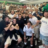 Jugadores y directivos de El Palo.