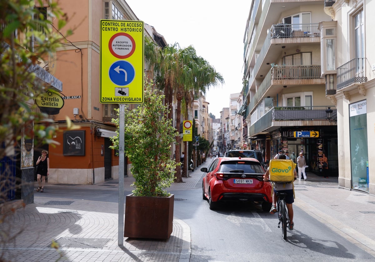 Foto actual del eje Carretería-Álamos, que aglutina la mitad de las sanciones.