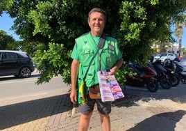 Juan Manuel Espejo, vendedor de la ONCE que ha dado el premio.