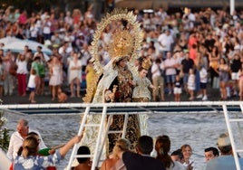 La Virgen del Carmen de Pedregalejo, en su procesión marítima.