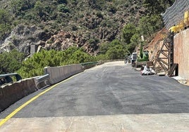 Imagen de los trabajos en la carretera.