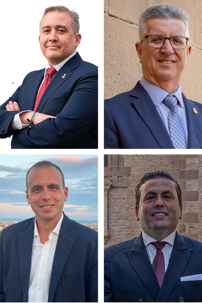 De izquierda a derecha, Degara, Montilla, García Zurita y Lara.