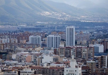 Vista aérea de Málaga.