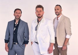 Juande Carrera, Kiko Gaviño y Javi Couceiro, los tres integrantes de la banda gaditana Los Caños.