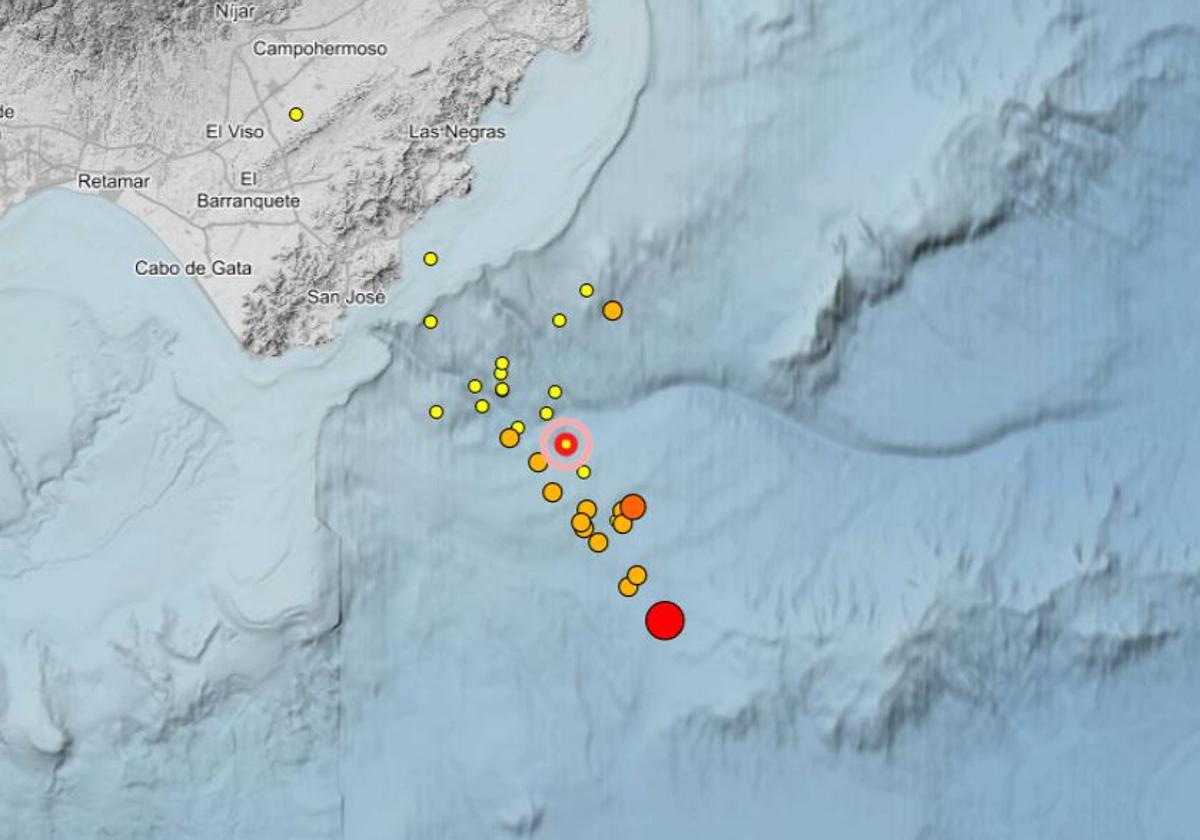 Hasta 25 réplicas de baja intensidad suceden al terremoto registrado frente a la costa de Almería