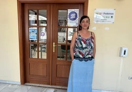 Toni Morillas, este martes delante de la entrada al grupo Con Málaga en el Ayuntamiento.