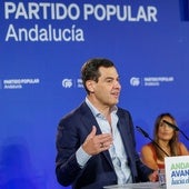 Juanma Moreno, este miércoles en la ejecutiva regional del PP.
