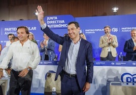 Moreno, el pasado miércoles con la ejecutiva de su partido.