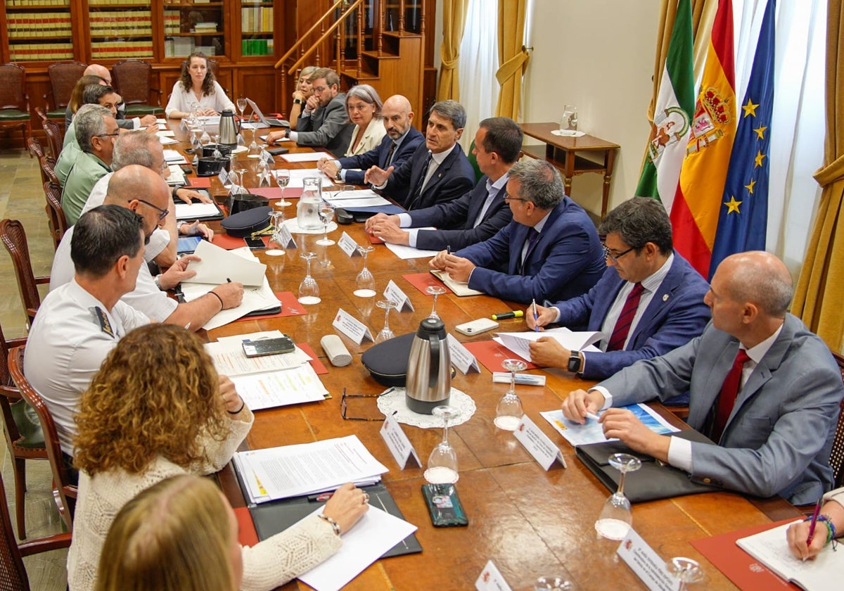 Una imagen de la reunión de la mesa de coordinación del IV Plan Especial de Seguridad del Campo de Gibraltar.