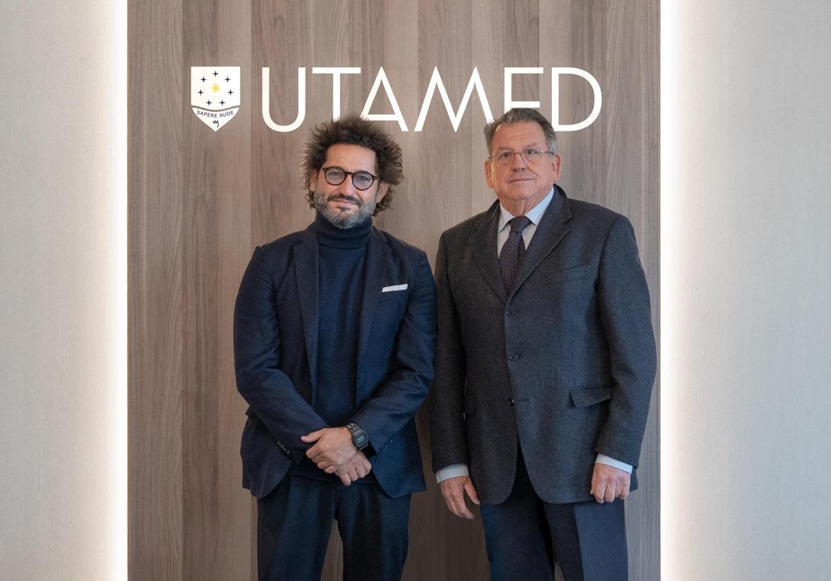 El presidente de la Utamed, Paco Ávila, y el rector de la Utamed, Juan de Dios Jiménez