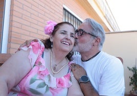 Remedios y Salvatore, en un gesto de complicidad durante la entrevista con SUR.