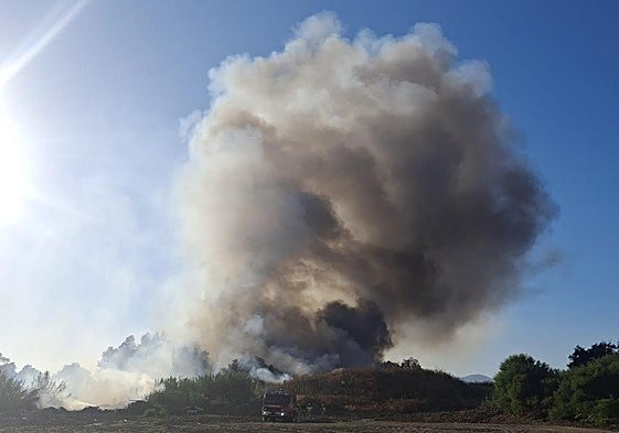 Extinguido el incendio en el polígono industrial Guadalhorce